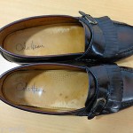 Cole Haan Mens Burgundy Leather Kiltie Loafers Shoes 11.5D M