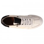 Diesel Mens Chill Out White Casual Leather Lace Up Sneakers Shoes
