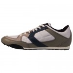 Diesel Mens Dynamical White Gray Casual Leather Lace Up Sneakers Shoes