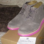 Brand New Cole Haan Lunargrand Chukka Grey Suede/Pink Size 11.5