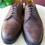COLE HAAN Brown Distressed Oiled Leather Plain Toe Oxfords/Shoes 11½ M