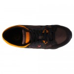 Diesel Mens Dynamykal Black Orange Casual Leather Lace Up Sneakers Shoes