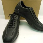 NEW COLE HAAN AIR HUGHES SOFT BLACK LEATHER CASUAL FASHION SNEAKERS W/ NIKE AIR