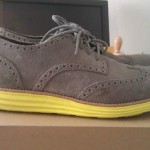 Cole Haan Lunargrand Wing Tip Charcoal Grey Suede Size 11 Low Reserve!