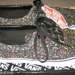 VANS SKATEBOARDING MENS ERA OVERSPRAY PAINT SPLATTER SHOES BLACK SIZE 10 NEW