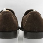 NICE! Mens shoes COLE HAAN chocolate brown suede leather penny loafers sz 10.5 M