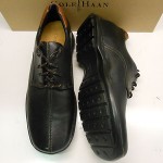 NEW COLE HAAN ZENO SOFT BLACK LEATHER UPPER SPLIT SEAM 4 EYELET OXFORDS