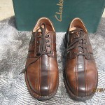 MEN’S CLARKS TOUAREG Brown Leather Shoes Size 10 W
