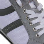 $225 HUGO BOSS White Grey Lace-up Sneakers Mens Shoes 10 43 Casual Trainers 9.5