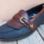 Cole Haan Mens Casual Dress Shoe Size 11.5M Black Brown Leather Slip On Loafers