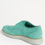 Mens Cole Haan LunarGrand Wing-Tip, Poolside nubuck/ Gray