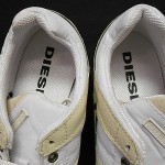 NEW Mens Diesel Korbin II White Taupe Leather Athletic Casual Shoes Size 11