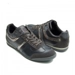 $225 Hugo Boss Sneakers Mens Black Shoes 13 46 Trainers Walking .5 Brown Silver
