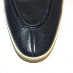 $395 Hugo Boss ‘Crentos’ Size 11 Leather lace-up Shoes in Dark Blue/White
