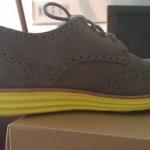 Cole Haan Lunargrand Wing Tip Charcoal Grey Suede Size 11