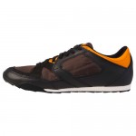 Diesel Mens Dynamykal Black Orange Casual Leather Lace Up Sneakers Shoes