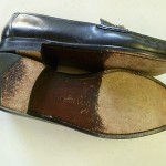 Cole Haan Men’s Slip On Black Leather Shoe With Silver Buckle Size 8M EUC