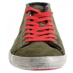 Hugo Boss Mens Sneakers Orange Label Sansior Dk. Green High Top Red Laces