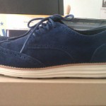 Cole Haan Lunargrand Wing Tip Navy Suede Size 11