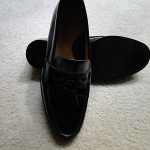 New Cole Haan Mens Pinch Tassel Black Leather Loafer 10