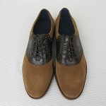 Cole Haan Mens Shoes $168 NEW Carter RBR Saddle Oxford Bark Tan Choc Brown 8.5 M