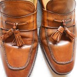 COLE HAAN 8 M Dark Brown Leather C09302 APRON TOE LOAFER Slip-on Tassel Shoe