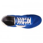 Diesel Mens Spin Blue Casual Leather Lace Up Sneakers Shoes