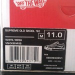 Supreme Vans Old Skool 92 White/Red/Mesh Size 11