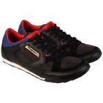 Diesel Mens Dynamykal Black Casual Leather Lace Up Sneakers Shoes