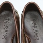 Mens shoes COLE HAAN brown leather moccasin buckle kiltie tassel loafers sz 9.5