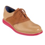 Cole Haan LunarGrand Saddle Wingtip (Sandstone/Tango Red) Size 11M