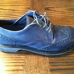 Men’s Cole Haan Nike Air Franklin Oxford Wingtip Navy Washed Leather Sz 9.5M NIB