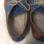 Cole Haan Air Colton Saddle Oxfords Mens Leather Cognac Blue Shoes Size 9