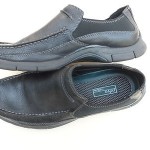 PRIVO By Clarks Mens Shoes Size 11.5 M  Black Leather Slip-on  Loafers.