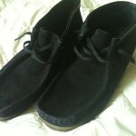 Clarks Wallabee Originals Mens BLACK Suede Shoes Sz 9.5