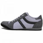 $225 HUGO BOSS White Grey Lace-up Sneakers Mens Shoes 10 43 Casual Trainers 9.5