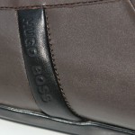 $330 Hugo Boss Black Label Leather Sneakers Brown Mens Shoes 12 45 Walking 11.5