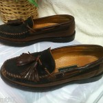 Cole Haan Black/Brown Suede Leather Loafers w/Tassels Men’s Shoes Size 8.5M