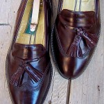 Cole Haan Mens Dress Shoe Size 8M Burgundy Leather Slip On Italian Tassel Loafer