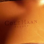 11M Men Tan COLE HAAN Resort Leather Strap Loafer