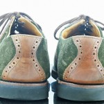 Cole Haan 10.5 D Green Suede Brown Leather Lace Up Oxford