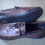 MENS BROWN LEATHER COLE HAAN NIKE AIR WATERPROOF SLIP ON LOAFERS BOAT SHOES 13