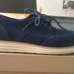 Cole Haan Lunargrand Wing Tip Navy Suede Size 11