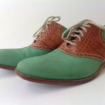 MENS Cole Haan Nike Air Green/Brown Leather Oxford Shoes sz 11.5 M Good! !
