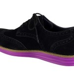 Mens Cole Haan Lunargrand Black Pink Suede Wingtip Shoes