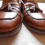 COLE HAAN 8 M Dark Brown Leather C09302 APRON TOE LOAFER Slip-on Tassel Shoe