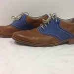 Cole Haan Air Colton Saddle Oxfords Mens Leather Cognac Blue Shoes Size 9