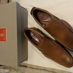 NEW COLE HAAN MEN MAXWELL SLIP ON 8 MENS LIGHT BROWN CRIMSON WATERPROOF LEATHER