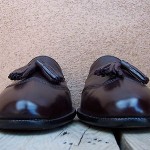Cole Haan Mens Dress Shoe Size 8M Burgundy Leather Slip On Italian Tassel Loafer