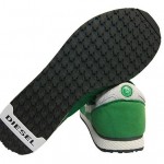 Diesel Mens Pass On Green White Casual Lace Up Sneakers Shoes 11